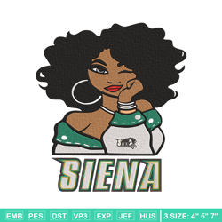 Siena College girl embroidery design, NCAA embroidery, Embroidery design,Logo sport embroidery,Sport embroidery