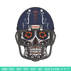 Skull Helmet Cincinnati Bengals embroidery design, Cincinnati Bengals embroidery, NFL embroidery, logo sport embroidery.