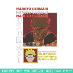 Uzumaki Naruto Embroidery Design, Naruto Embroidery, Embroidery File, Anime Embroidery, Anime shirt,Digital download