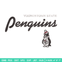 Youngstown State Logo embroidery design, NCAA embroidery, Sport embroidery, Embroidery design ,Logo sport embroidery.