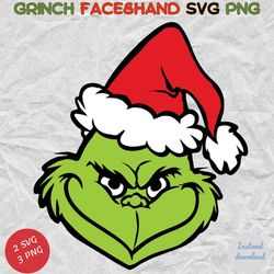 Grinch Svg, Grinch Face Svg, layered Face SVG, December png svg, grinch, xmas, clipart svg png, svg for cricut