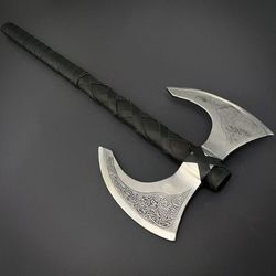 double headed viking axe | viking axe | viking steel axe | steel viking axe | steel axe | steel blade | viking axe blade