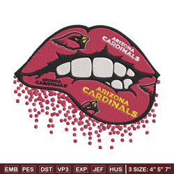 Arizona Cardinals dripping lips embroidery design, Arizona Cardinals embroidery, NFL embroidery, logo sport embroidery.