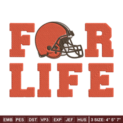 Cleveland Browns For Life embroidery design, Browns embroidery, NFL embroidery, sport embroidery, embroidery design.