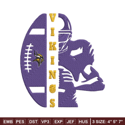 Football Player Minnesota Vikings embroidery design, Minnesota Vikings embroidery, NFL embroidery, sport embroidery.