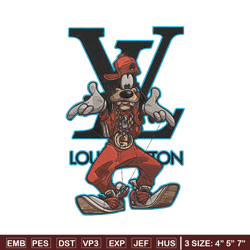 Goofy x LV Embroidery Design, LV Embroidery, Embroidery File, Anime Embroidery, Anime shirt, Digital download.