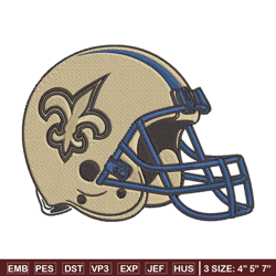 Helmet New Orleans Saints embroidery design, New Orleans Saints embroidery, NFL embroidery, logo sport embroidery.