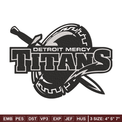 Detroit Mercy Titans logo embroidery design, NCAA embroidery, Embroidery design, Logo sport embroiderySport embroidery