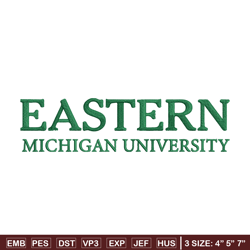 Eastern Michigan logo embroidery design, NCAA embroidery, Embroidery design,Logo sport embroidery, Sport embroidery.