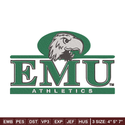 Eastern Michigan logo embroidery design, NCAA embroidery,Embroidery design, Logo sport embroidery, Sport embroidery.
