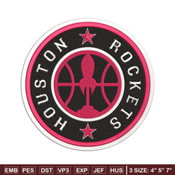 Houston Rockets logo embroidery design, NBA embroidery,Sport embroidery, Embroidery design, Logo sport embroidery