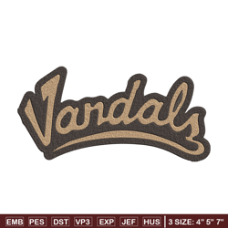 Idaho Vandals logo embroidery design, NCAA embroidery, Embroidery design, Logo sport embroidery, Sport embroidery