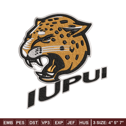 IUPUI Jaguars logo embroidery design, NCAA embroidery,Embroidery design,Logo sport embroidery,Sport embroidery