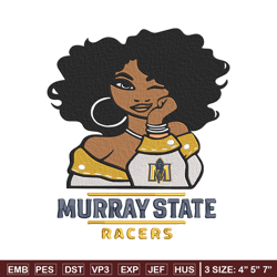 Murray State Racers girl embroidery design, NCAA embroidery, Embroidery design, Logo sport embroidery,Sport embroidery