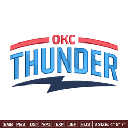 Oklahoma Thunder logo embroidery design,NBA embroidery,Sport embroidery, Embroidery design, Logo sport embroidery