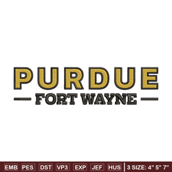 Purdue Fort Wayne logo embroidery design, NCAA embroidery, Sport embroidery, logo sport embroidery, Embroidery design