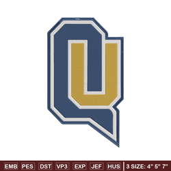 Quinnipiac University logo embroidery design, NCAA embroidery,Sport embroidery,logo sport embroidery,Embroidery design.