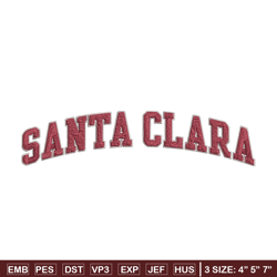 Santa Clara Broncos logo embroidery design, NCAA embroidery, Sport embroidery, logo sport embroidery, Embroidery design