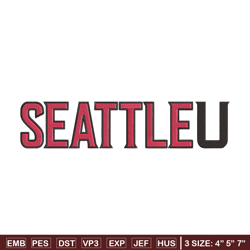 Seattle University logo embroidery design, NCAA embroidery, Embroidery design,Logo sport embroidery,Sport embroidery