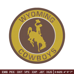University of Wyoming logo embroidery design, NCAA embroidery,Sport embroidery, Logo sport embroidery, Embroidery design
