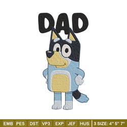 Dad bluey Embroidery, Bluey Cartoon Embroidery, cartoon Embroidery, Embroidery File, cartoon shirt, digital download