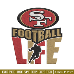 Football San Francisco 49ers embroidery design, 49ers embroidery, NFL embroidery, sport embroidery, embroidery design.