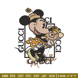 Gucci Minnie mouse Embroidery design, Gucci Embroidery, Disney design, Embroidery File, cartoon shirt, Instant download.
