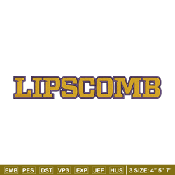 Lipscomb Bisons logo embroidery design, NCAA embroidery,Embroidery design,Logo sport embroidery, Sport embroidery.