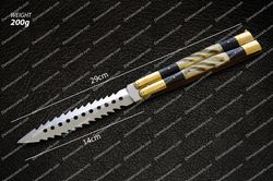 D2 tool steel Filipino Balisongs butterfly Stainless Steel brass with bone with rose wood Inserts knives With Sheath