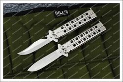 Adonis Set of 2, 12cm Blade High Carbon Filipino Balisongs Butterfly Knife World Class Knives with Sheath