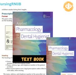Latest Textbook Applied Pharmacology for the Dental Hygienist 8th Edition by Bablenis pdf