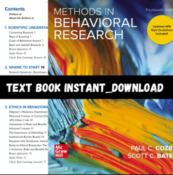 TextBook for Methods in Behavioral Research 14th Edition PDF | Instant Download
