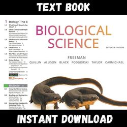 Text book Biological Science 7th Edition by Scott Freeman