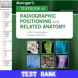 Latest 2024 For Bontrager's Textbook of Radiographic Positioning and Related Anatomy 9th Edition by Lampignano Test Bank