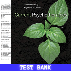 Latest 2024 For Current Psychotherapies 11th Edition By Danny Wedding Test Bank