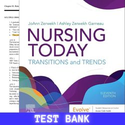 Latest 2024 For Nursing Today Transition And Trends 11Th Edition By Zerwekh Test Bank