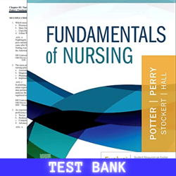 Latest 2024 For Fundamentals of Nursing 11th Edition by Potter Perry Test Bank