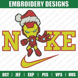 Nike Santa Ironman Embroidery Designs, Christmas Embroidery Designs, Nike Christmas Designs, Instant Download
