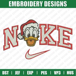 Nike Donald Duck Embroidery Designs, Christmas Embroidery Designs, Nike Christmas Designs, Instant Download