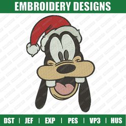 goofy santa hat embroidery designs, disney christmas embroidery designs, disney christmas designs, instant download