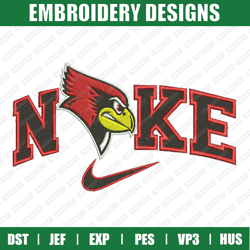 Nike Illinois State Redbirds Embroidery Files, Sport Embroidery Designs, Nike Embroidery Designs Files,  Instant Downloa