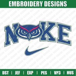 Nike Florida Atlantic Owls Embroidery Files, Sport Embroidery Designs, Nike Embroidery Designs Files, Instant Download