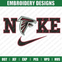Nike x Atlanta Falcons Embroidery Files, Sport Embroidery Designs, Nike Embroidery Designs Files, Instant Download