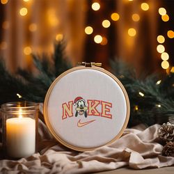 christmas embroidery designs, nike christmas designs, nike goofy santa hat embroidery designs, digital download