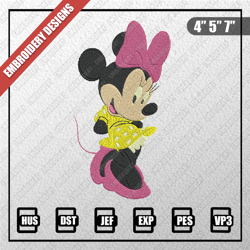 Minnie Mouse Embroidery Files, Disney Embroidery Designs, Minnie Embroidery Designs Files, Instant Download