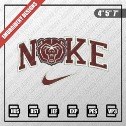 Sport Embroidery Designs, Nike Christmas Designs, Nike Missouri State Lady Bears Embroidery Designs, Digital Download