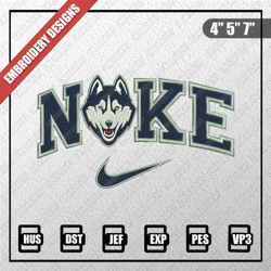 Sport Embroidery Designs, Nike Christmas Designs, Nike UConn Huskies Embroidery Designs, Digital Download
