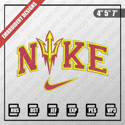 Sport Embroidery Designs, Nike Christmas Designs, Nike X Arizona State Sun Devils Embroidery Designs, Digital Download