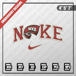 Sport Embroidery Designs, Nike Christmas Designs, Nike Western Kentucky Hilltoppers Embroidery Designs, Digital Download