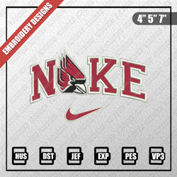 Sport Embroidery Designs, Nike Christmas Designs, Nike Ball State Cardinals Embroidery Designs, Digital Download